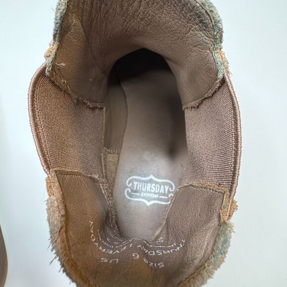 THURSDAY BOOT COMPANY Duchess Tan Suede Luxury Chelsea Boot Womens Size 6 - Picture 10 of 10